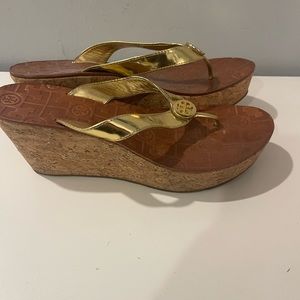 Tory Burch Gold Thong Sandal